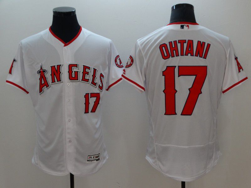 Men Los Angeles Angels #17 Ohtani White Elite MLB Jerseys->los angeles angels->MLB Jersey